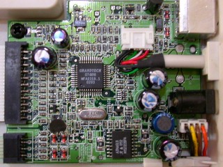The main PCB. This board was mounted on the scanner housing.